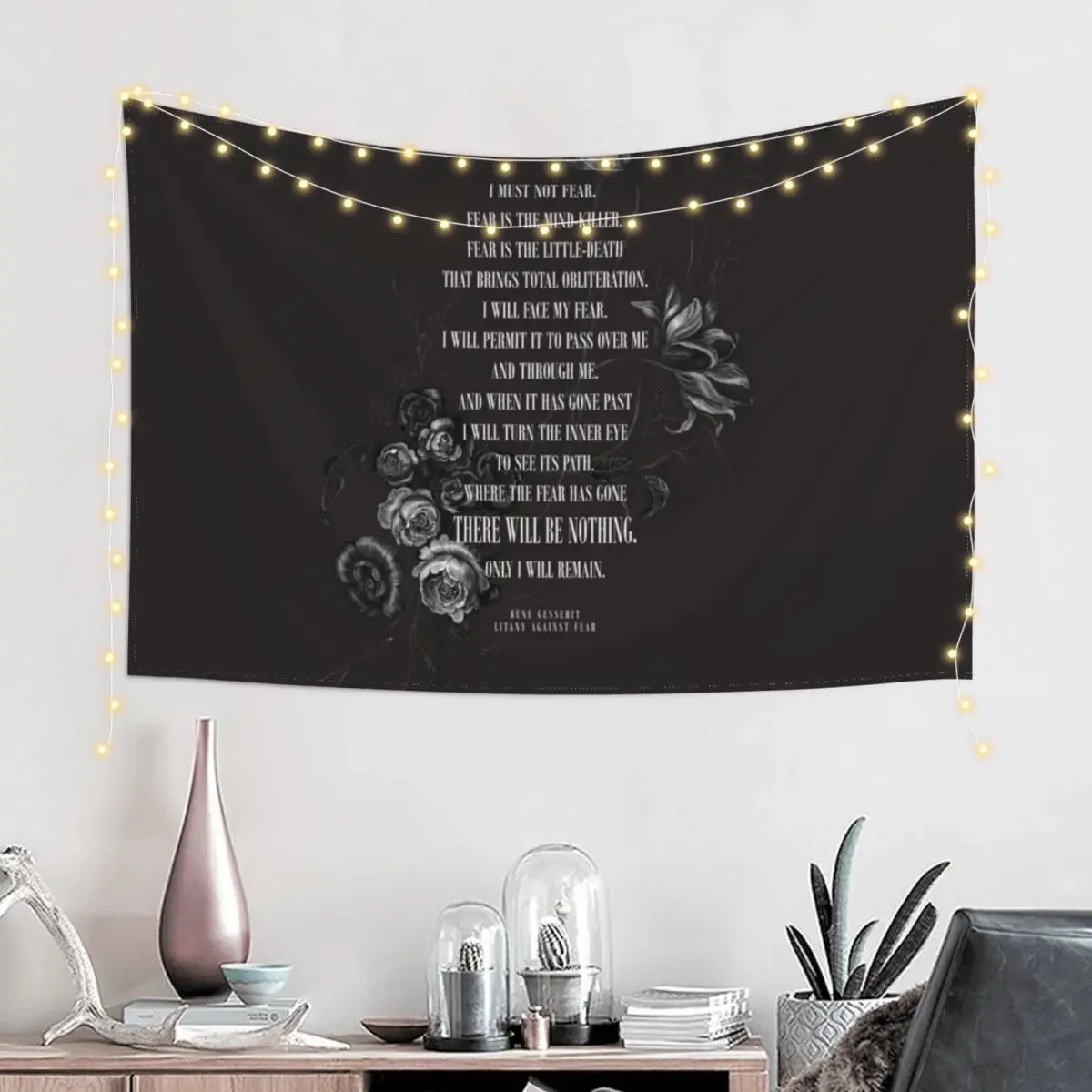 Litany Against Fear Tapestry Wallpapers Home Decor Funny Tapestry