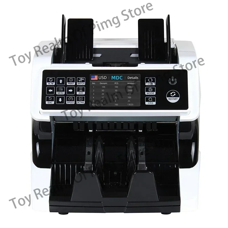 Mixed Denomination 2 CIS Authenticating Coin Counting Machine UV/IR/MG/MT Counterfeit Detection Currency Counter  AL-920