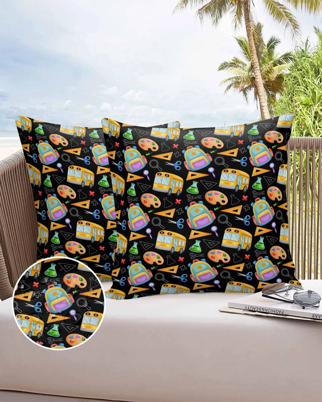 

2/4 шт. водонепроницаемая наволочка для кампуса, автобуса, школьная сумка, линейка, уличная наволочка, чехлы для садовой патио, домашний декор