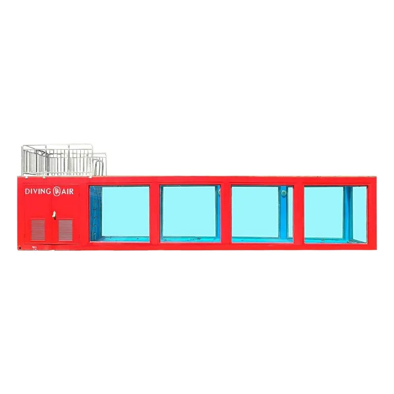 

20 Ft 40 Ft Shipping Container Pool Outdoor Acrylic Container Swimming Pools with Stairs