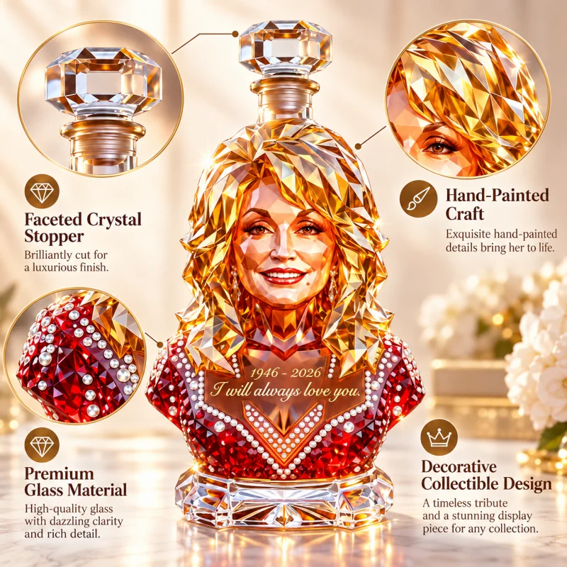 Dolly Parton Bust Crystal Decanter 
