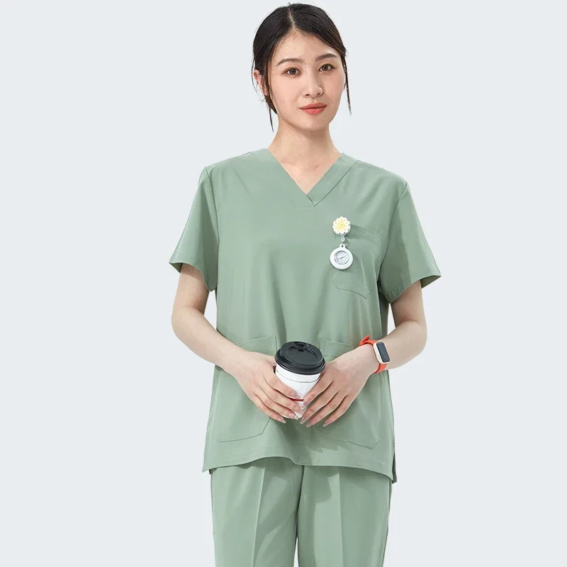 Quick-Dry Sport Medical Scrub Set Performance Stretch Ultra Lite Comfortable Top and Pant Doctor Nurse Outfit Scrubs Uniform