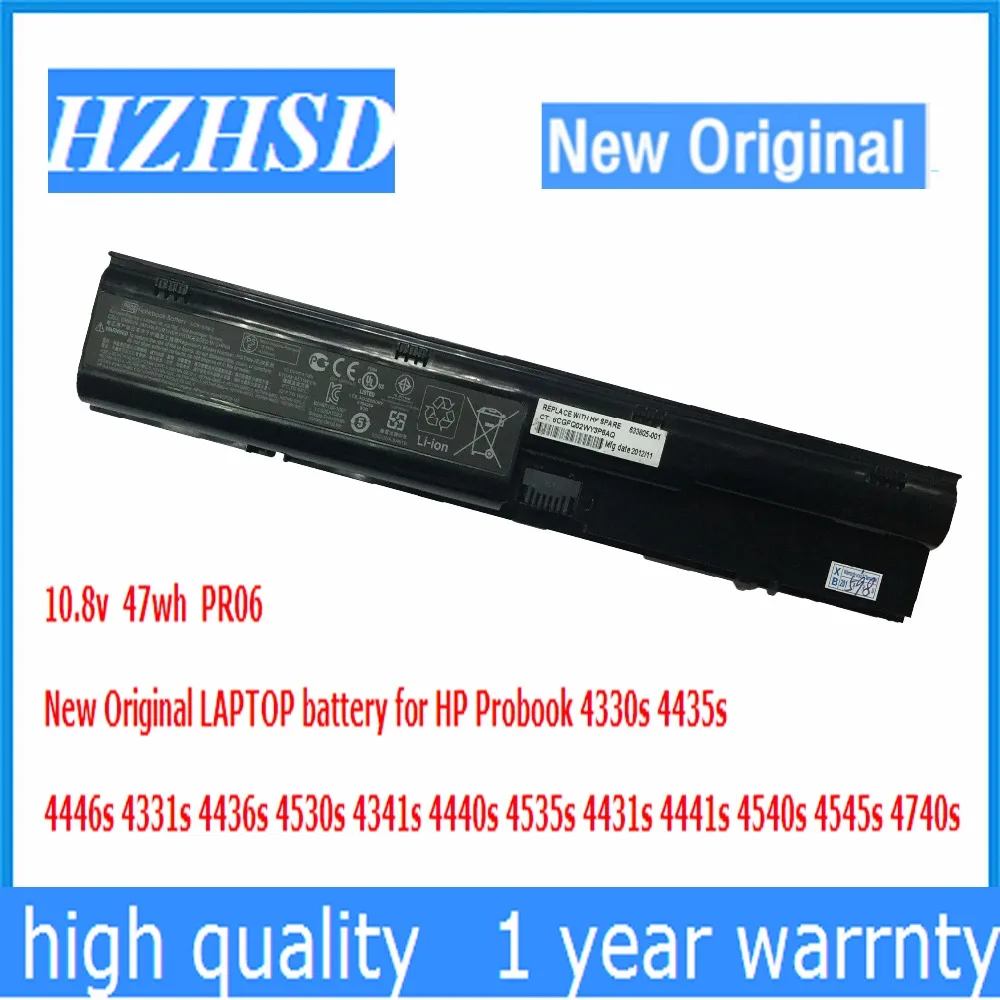 

10.8v 47wh New Original PR06 LAPTOP battery for HP Probook4330s 4435s 4446s 4331s 4436s 4530s 4341s 4440s 4535s 4431s 4441s4740S