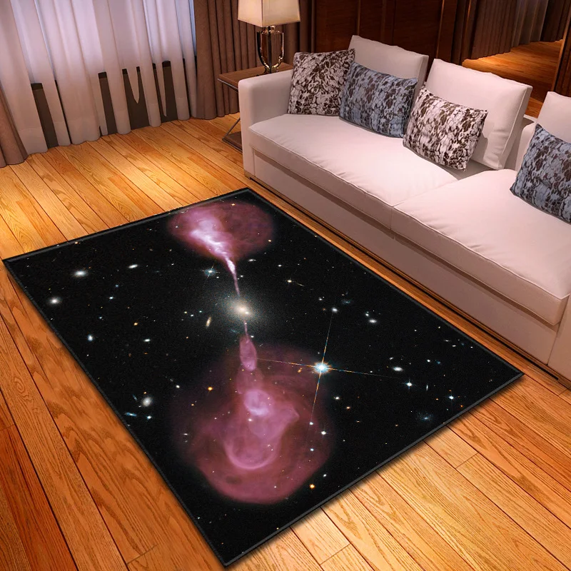 

Galaxy Space 3D Carpets Modern Living Room Area Rug Large Planet Kids Bedroom Play Rug Decor Kitchen Floor Mat Entrance Doormat