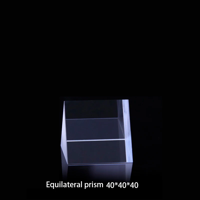 Prisma óptico de vidrio, prisma equilátero, triple física Triangular, ensanchamiento del espectro de luz