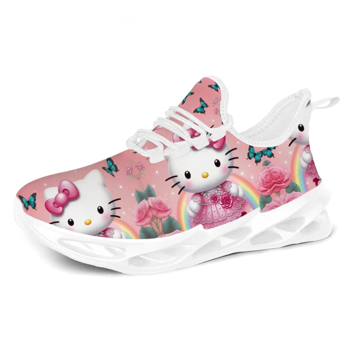 

Hello Kitty женская повседневная спортивная обувь дышащие легкие кроссовки Disney уличные кроссовки для бега теннисная прогулочная обувь