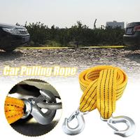 4M Car Tow Cable Heavy Duty 5 Ton Trailer Rope Towing Rope Hooks Pull Recovery Car Strap Accessories Van Road G1J6