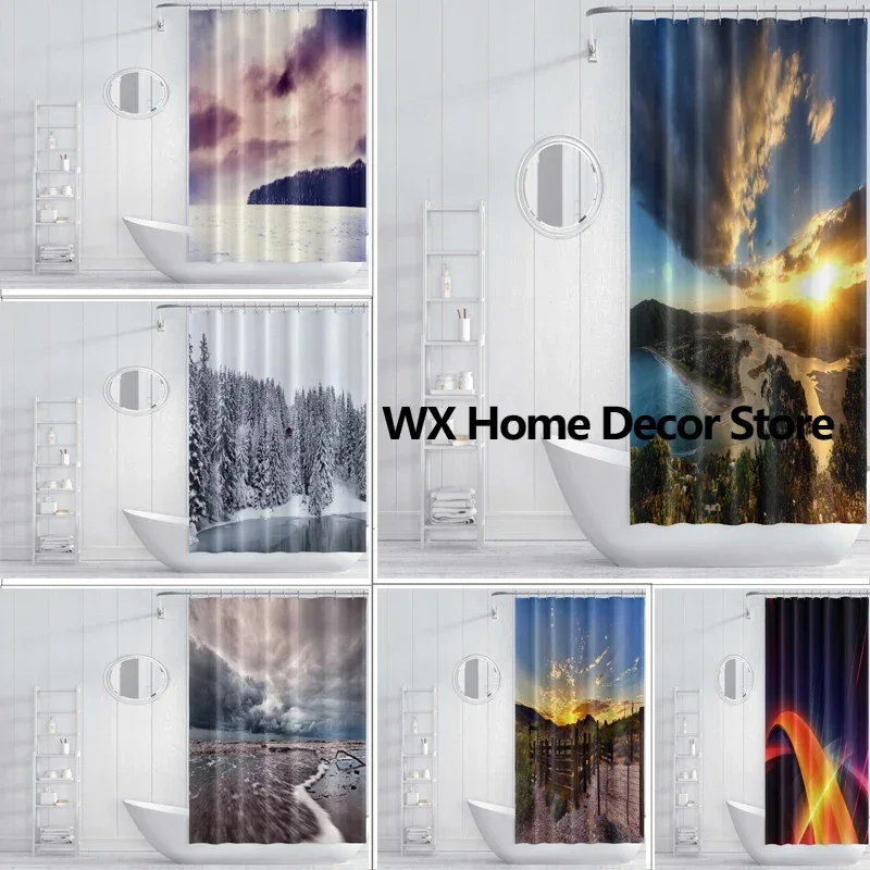 

Ocean Sky Waterproof Shower Curtain with Durable and Anti mildew Design