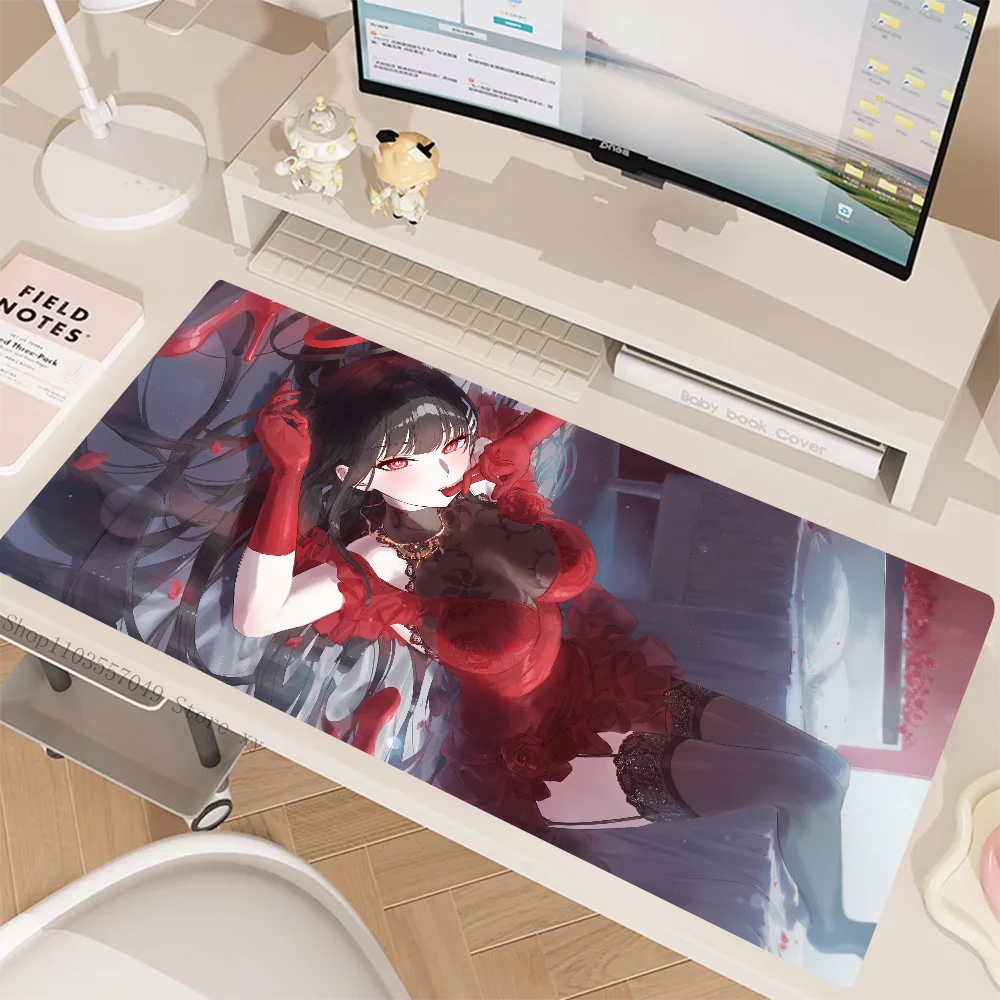 Anime Game Blue Archive Tsukatsuki Rio Mousepad Large Gaming Mouse Pad LockEdge Thickened Computer Keyboard Table Desk Mat