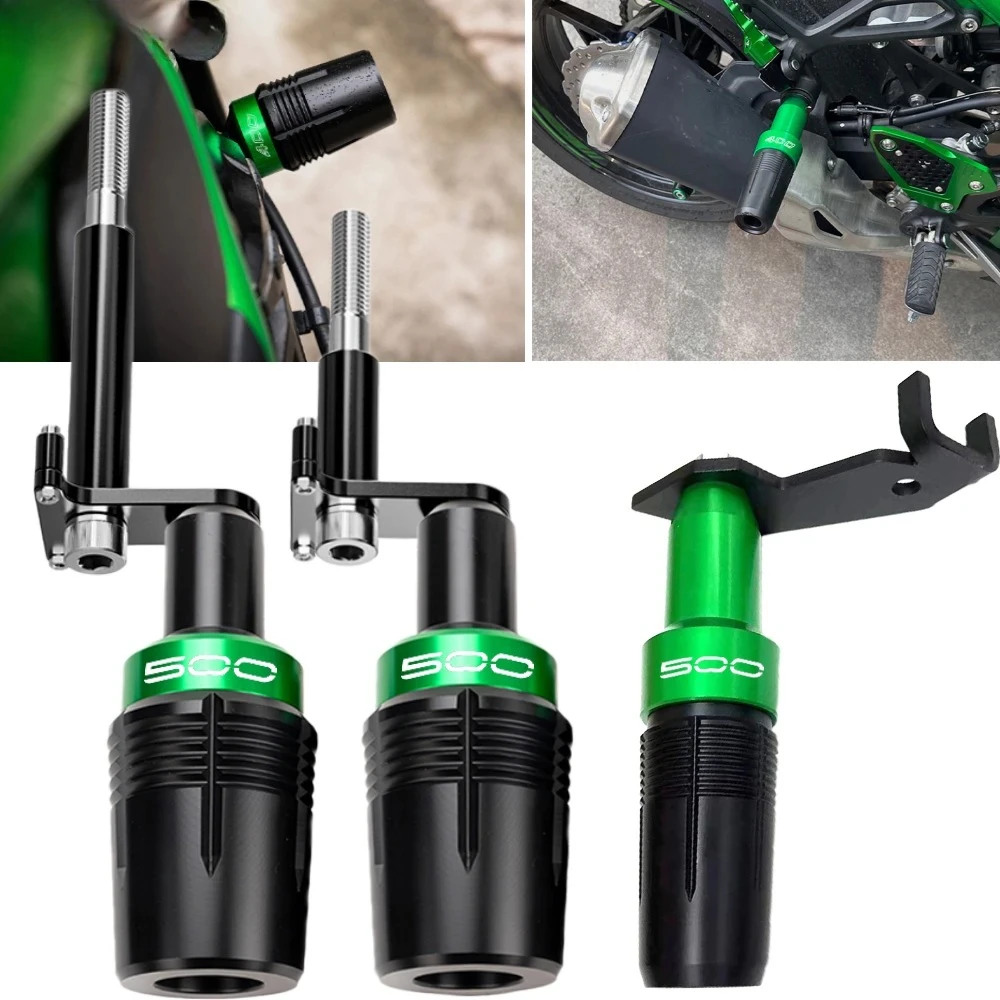 For Kawasaki Ninja 500 500SE Ninja500 Z500 Z 500 2025 2024 Motorcycle Frame Sliders Crash Pad Falling Protection Exhaust Slider
