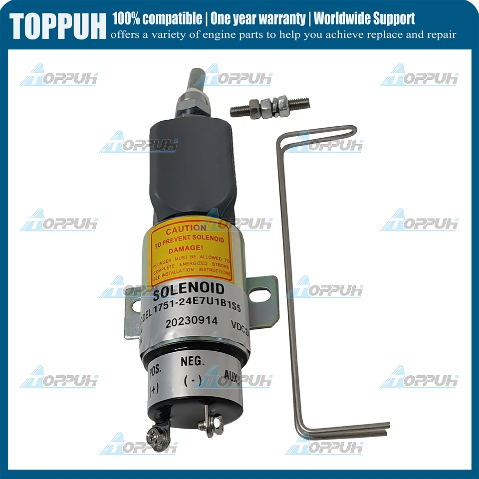 

1751-24E7U1B1S5 24V электромагнитный клапан отключения подачи топлива 2 Terminals-topundai