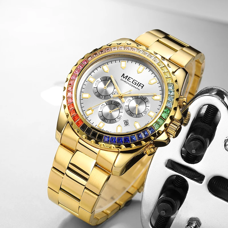 

Мужские часы из цельной стали, лучшие брендовые роскошные спортивные кварцевые часы, мужские водонепроницаемые светящиеся наручные часы с автоматической датой, Relogio Masculino