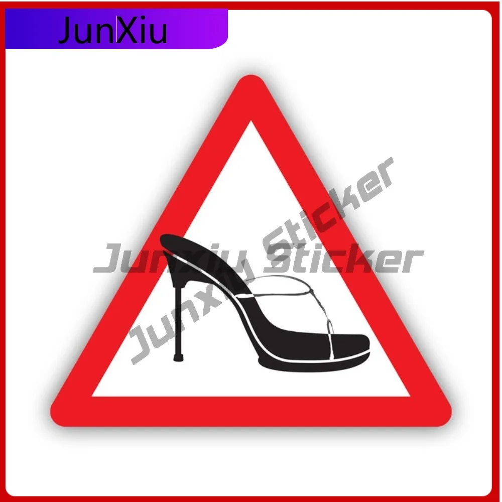 

Warning Lady Racer Waterproof Fade Resistant Cool For Bumper Car Window Helmet Easy Apply No Residue Decoration Car Body