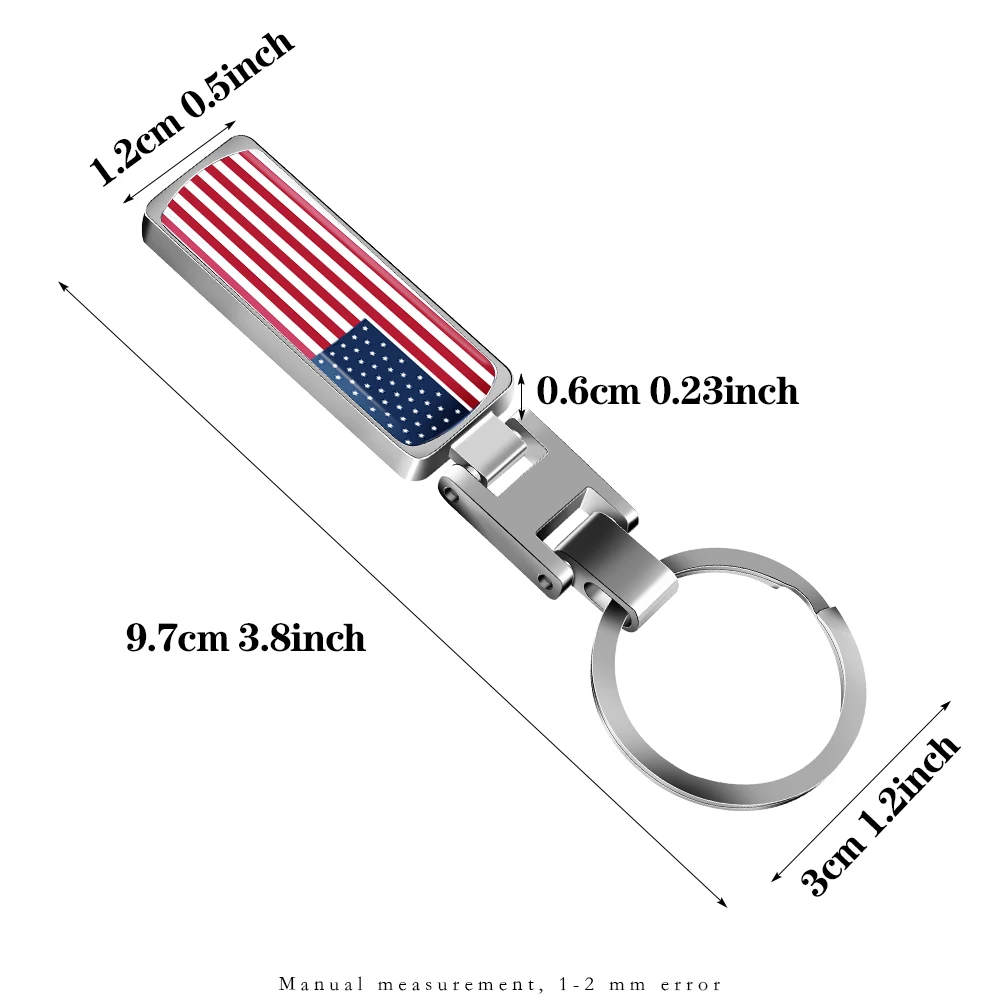 Car Styling Keyring National Flag USA Badge Keychain Key Holder Decor For Tesla Model 3 Model Y Model Y Juniper Model 3 Highland - view 4
