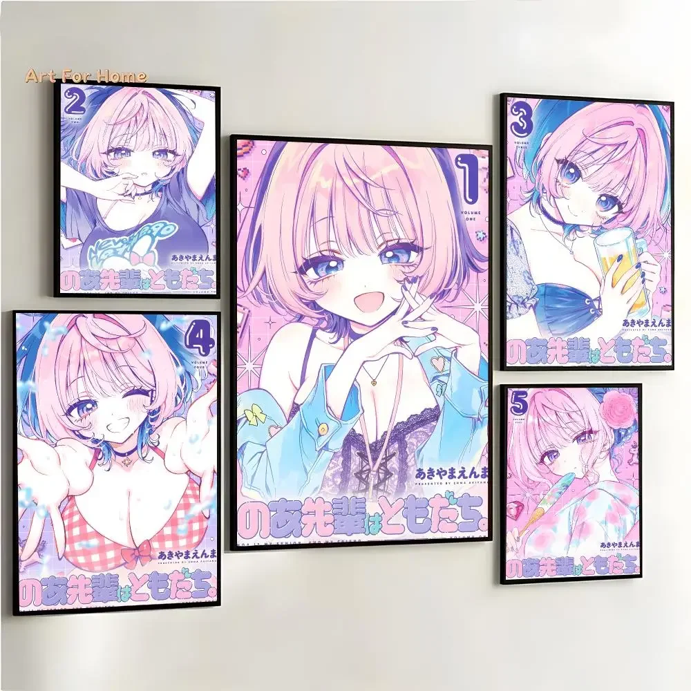 Manga Casual Sliceoflife Noa-Senpai Is My Friend Painting Calligraphy Canvas Art Decor Poster Mural Living Room Decor Gifts
