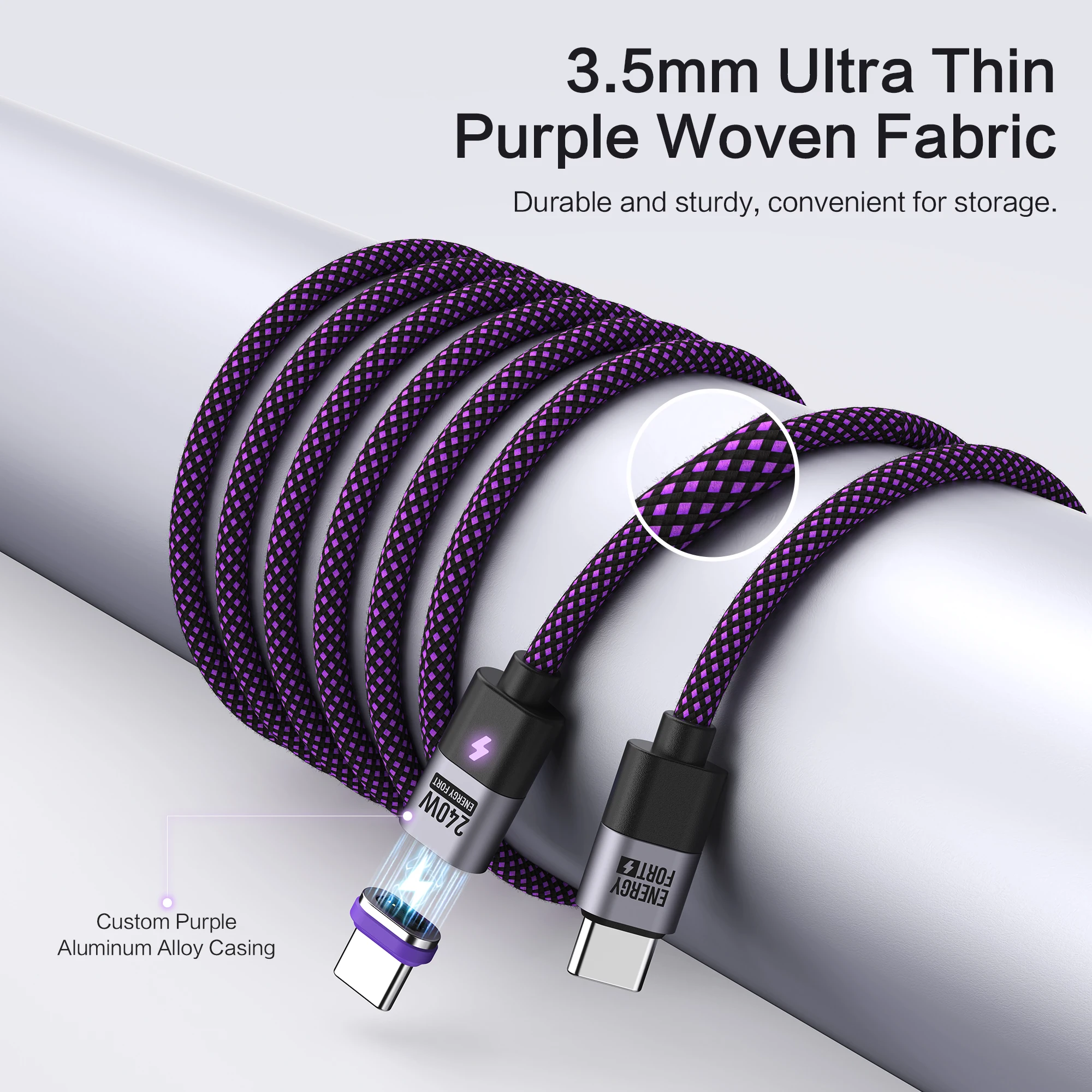 240 واط نوع C كابل شحن مغناطيسي PD3.1 USB C إلى USB C/مايكرو USB شاحن مغناطيسي سلك شحن سريع للهاتف المحمول اللوحي