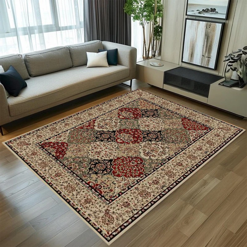 Black & Gold Leopard Print Area Rug Modern Animal Pattern NonSlip Washable Floor Mat for Living Room Bedroom Home Decor