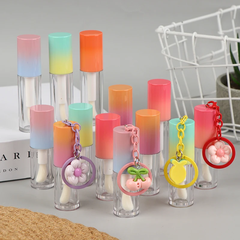 

Флакон для блеска для губ с брелоком, градиентный, для образцов, пустой, многоразовый, для жидких средств