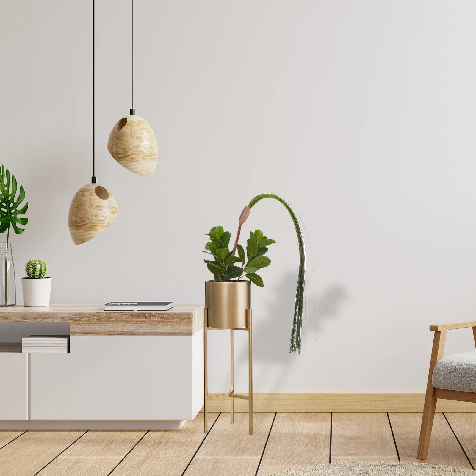 

Decorations Simulated Plastic Wall-mounted Green Plants Fake for Planters Faux Greenery
