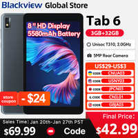 Blackview Tab 6  Tablet  8'' HD Display 3.5mm jack 5580mAh Battery WiFi 5MP Camera Android 11 E-reader Pad PC