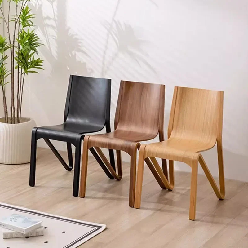 

Wooden Backrest Salon Dining Chairs Relaxing Luxury Modern Nordic Kitchen Dining Chairs Accent Silla Comedor Furniture