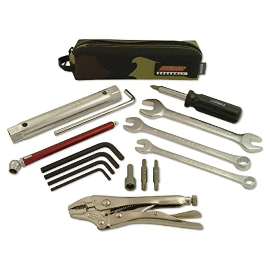 

Набор инструментов CruzTOOLS SKDMX SPEEDKIT для мотоциклов, UTV и квадроциклов: компактный, легкий, из высококачественной стали, черное покрытие, многофункциональный