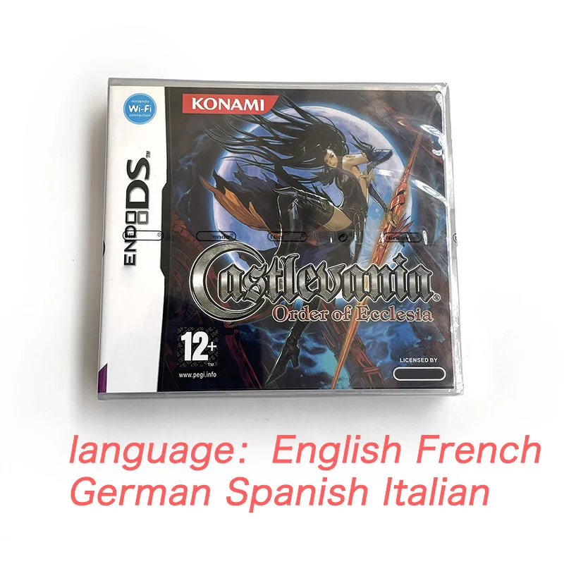 EUT Castlevania order of Ecclesia EUR Dawn of Sorrow FAH Portrait Of Ruin multilingual box with manual game cartridge for ds nds