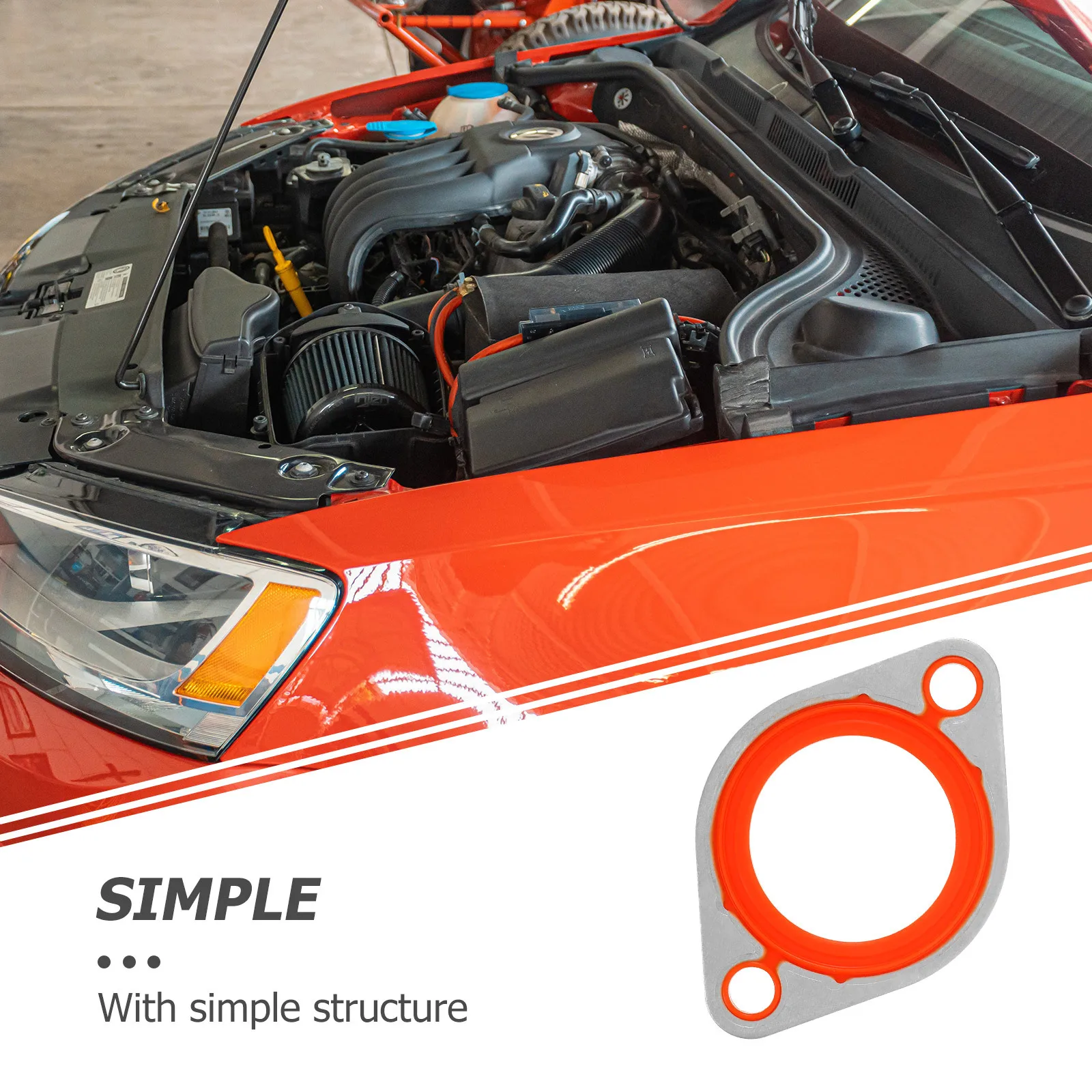 

Thermostat Gasket Car Engine Housing Durable Design Quick Installation Compatible with Chevrolet 350 454 Thermostat Gasket