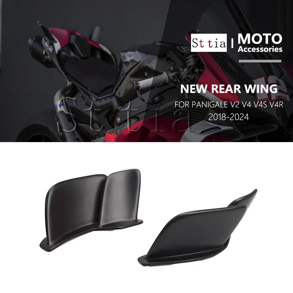 

For Ducati Panigale V2 V4 V4S V4R 2018-2024 2021 2022 2023 Motorcycle Rear Wing Rear Fixed Wing Rear Spoiler Rear Tail Wing