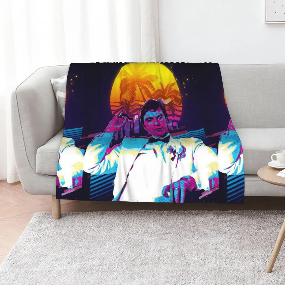 

Classic Cinema Art: Scarface Movie Print Featuring Al Pacino Throw Blanket Furrys decorative Sofa blankets ands Blankets