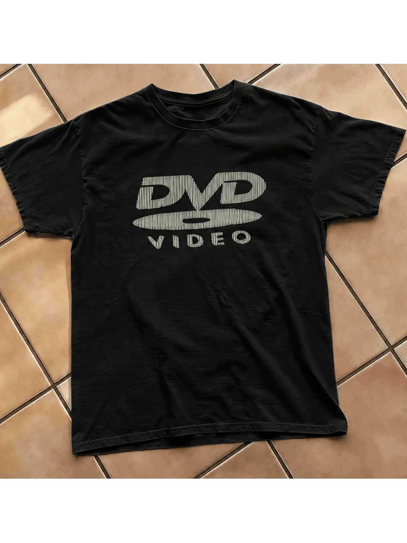 Vintage DVD Video Summer Boys Girls Solid Color T Shirt Kids Baby Youth Men Women Tee Cotton Oversized  Family Matching Outfits