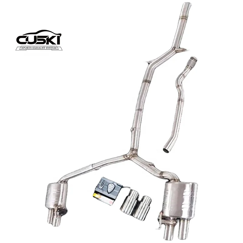 High Performance Car Exhaust System Acoustical Damper Exhaust Pipecatback Exhaust For AUDI A3 1.4T 1.8T 2.0T 2014