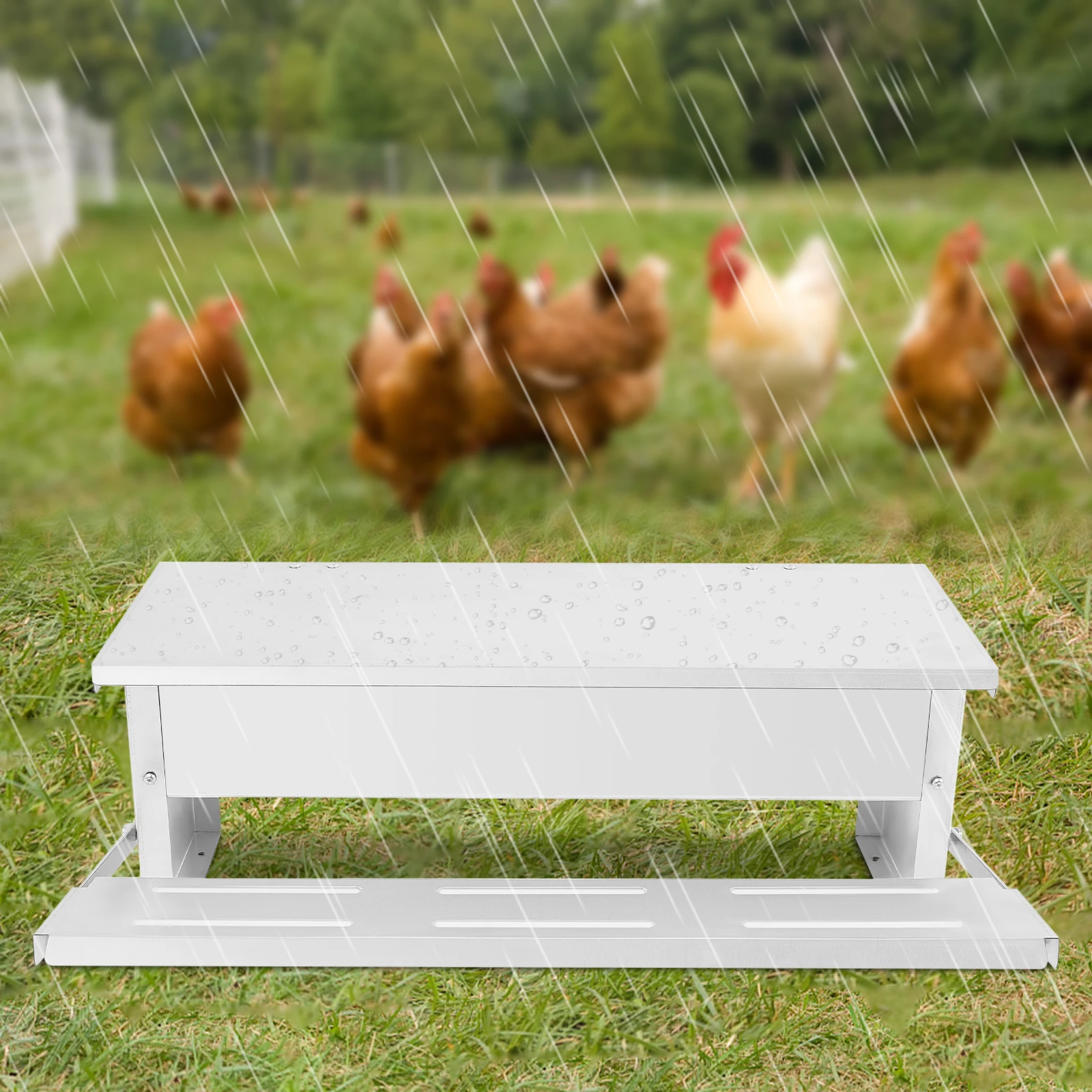 5 كجم سعة مغذيات الدجاج الأوتوماتيكية الدواسة غطاء مانع لتسرب الماء الفئران برهان تغذية الدواجن حوض تغذية الدجاج للبط تركيا