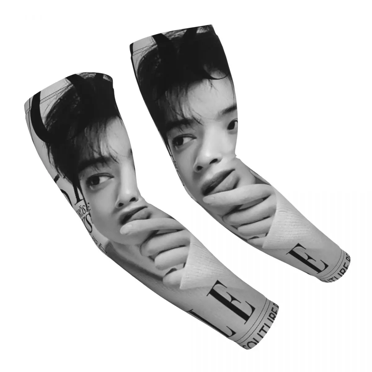 

Cha EunWoo Kpop Astro рукава для мужчин и женщин защита от солнца и ультрафиолета татуировка прикрытие спорт охлаждение велосипедный спорт