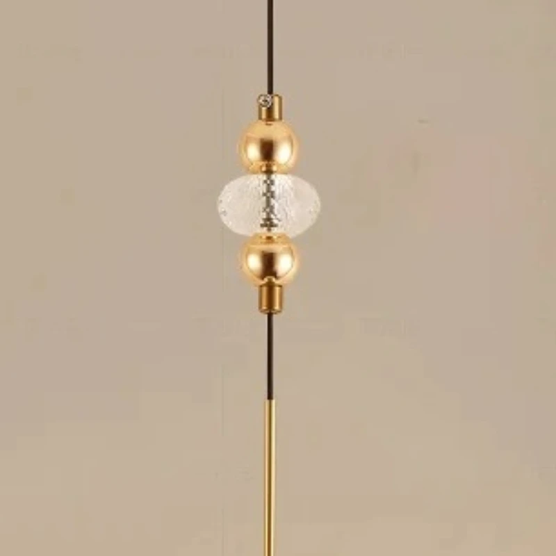 Modern Luxury Glazed Water Print Glass Pendant Lights Minimalist Sphere LED Chandelier Restaurant Bedside Romantic Hanging Lamps
