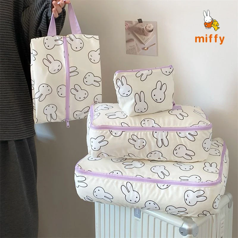 

Kawaii Miffy Storage Bag Multiple Styles Portable Travel Storage Bag Dopamine Home Organize Anime Accessories Girl Perfect Gifts