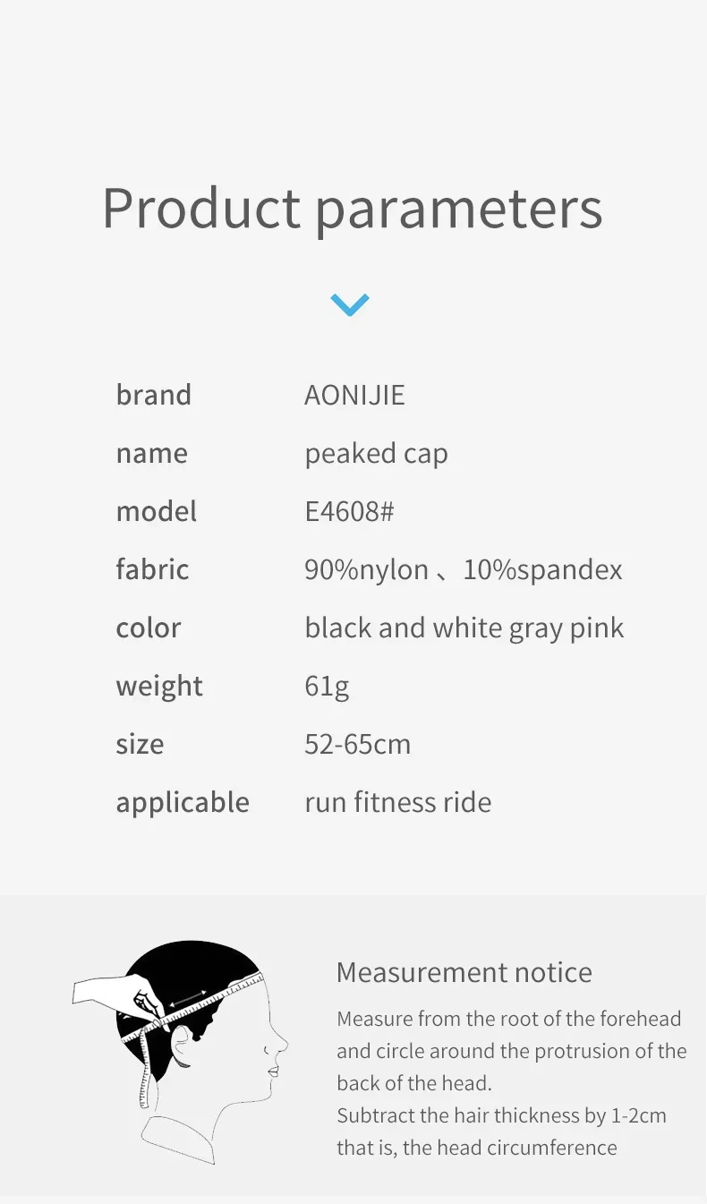 AONIJIE E4608 Unisex Sun Protection Peaked Cap Ventilate Summer Sports Sun Visor Hat For Running Riding Hiking Fit 52-65cm Size