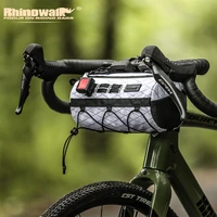 Bolsa para manillar de bicicleta Rhinowalk, bolsa frontal para bicicleta de 2,8 L, serie Wilderness, diseño 3D EVA, bolsa para bicicleta resistente al desgaste con correas
