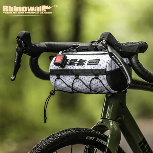 Bolsa para manillar de bicicleta Rhinowalk, bolsa frontal para bicicleta de 2,8 L, serie Wilderness, diseño 3D EVA, bolsa para bicicleta resistente al desgaste con correas