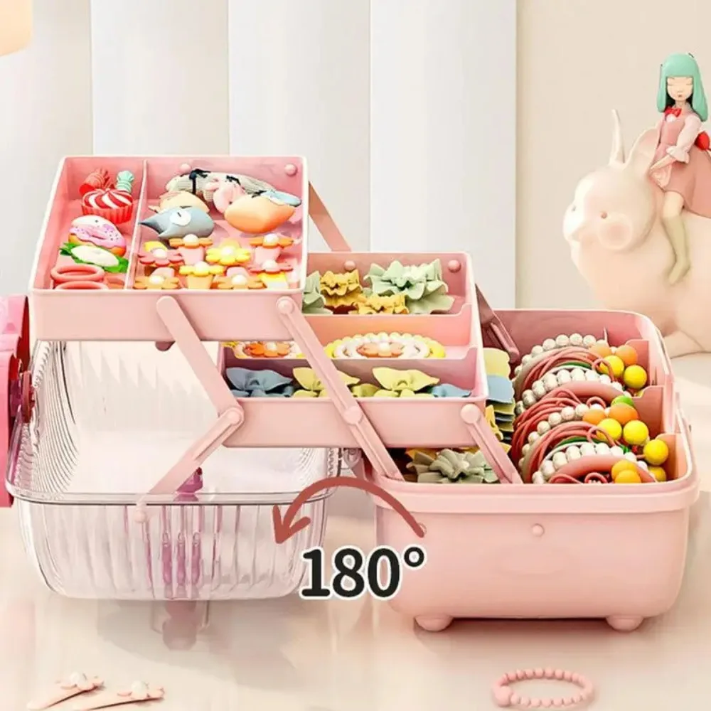 Multi-layer Hairpin Storage Box Cute Girls Jewellery Box Children\'s Hair Accessories Storage Box Toy Storage Box