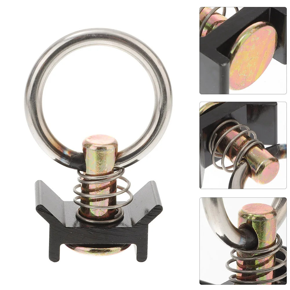 Cargo Control Aluminum L Track with Four Stainless Steel Studs for Secure Tie Down in Truck Beds Trailers and Vans