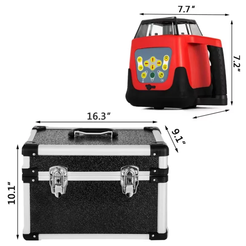 New Automatic Electronic Self-Leveling Rotary Rotating Red  Level 500M Range + Tripod + 5m Staff of  Level