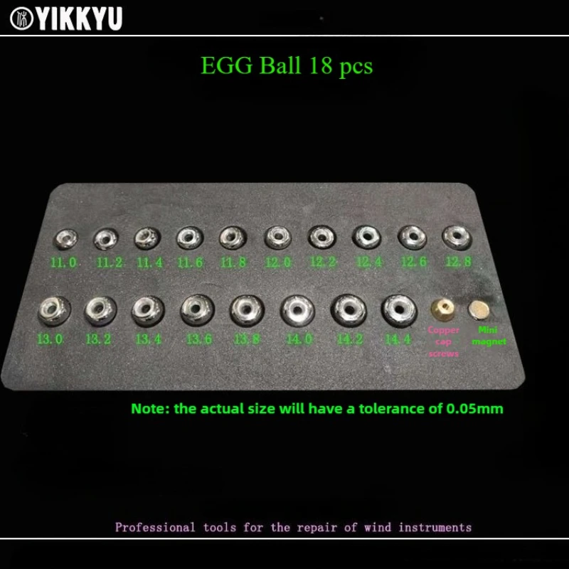 Strumenti di riparazione per strumenti musicali Riparazione del vento EggBall 18 sfere Tromba Corno Tubo di accordatura Riparazione ammaccature del corpo