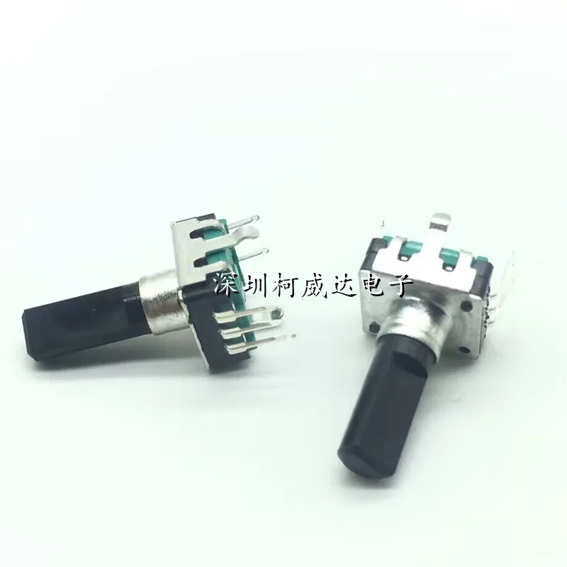 1pc 360 Degree EC12 Rotary Encoder RE12 Audio Encoder Coding 5Pin 24 Position With Push Button Switch Handle 12mm 14mm 19mm