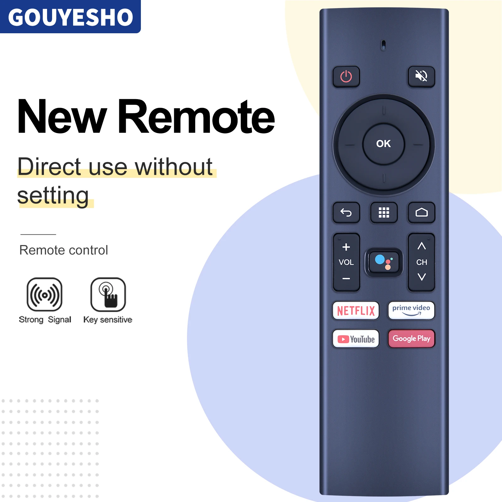 New Remote Control for HAKO mini 4K Android TV Box WH210225B/ROH