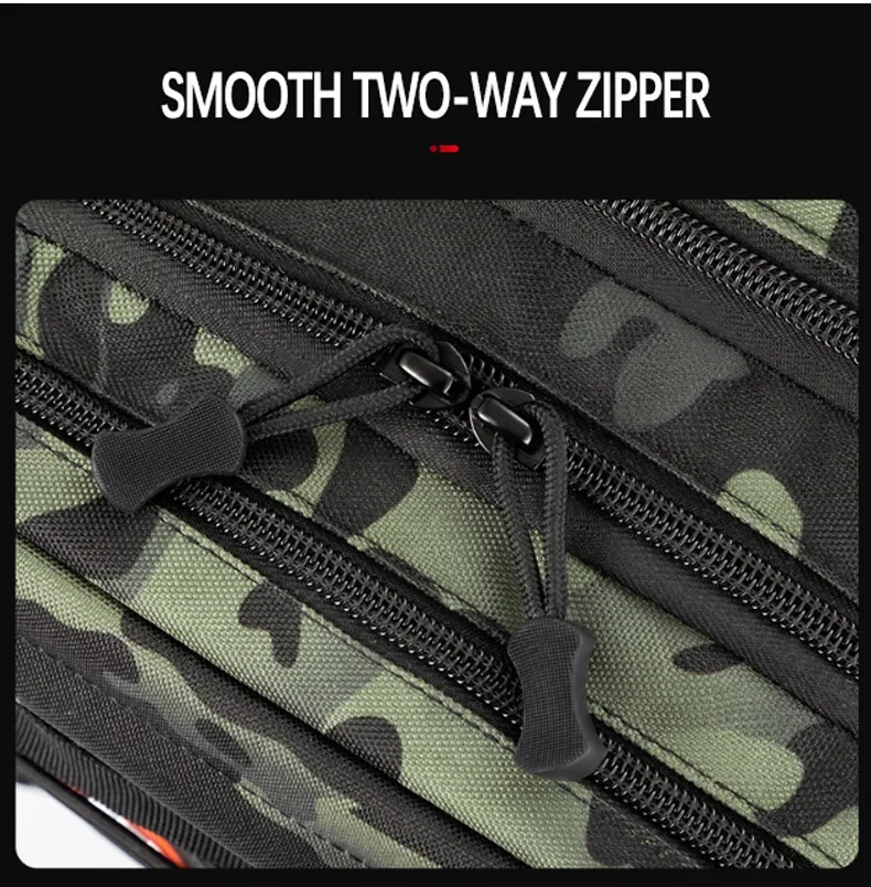 Angelrucksack Aufbewahrungstasche Herren Outdoor Schulter-Hängetasche für Angelköder und Ausrüstung mit Rutenhalter Camping Jagd – Detail 14