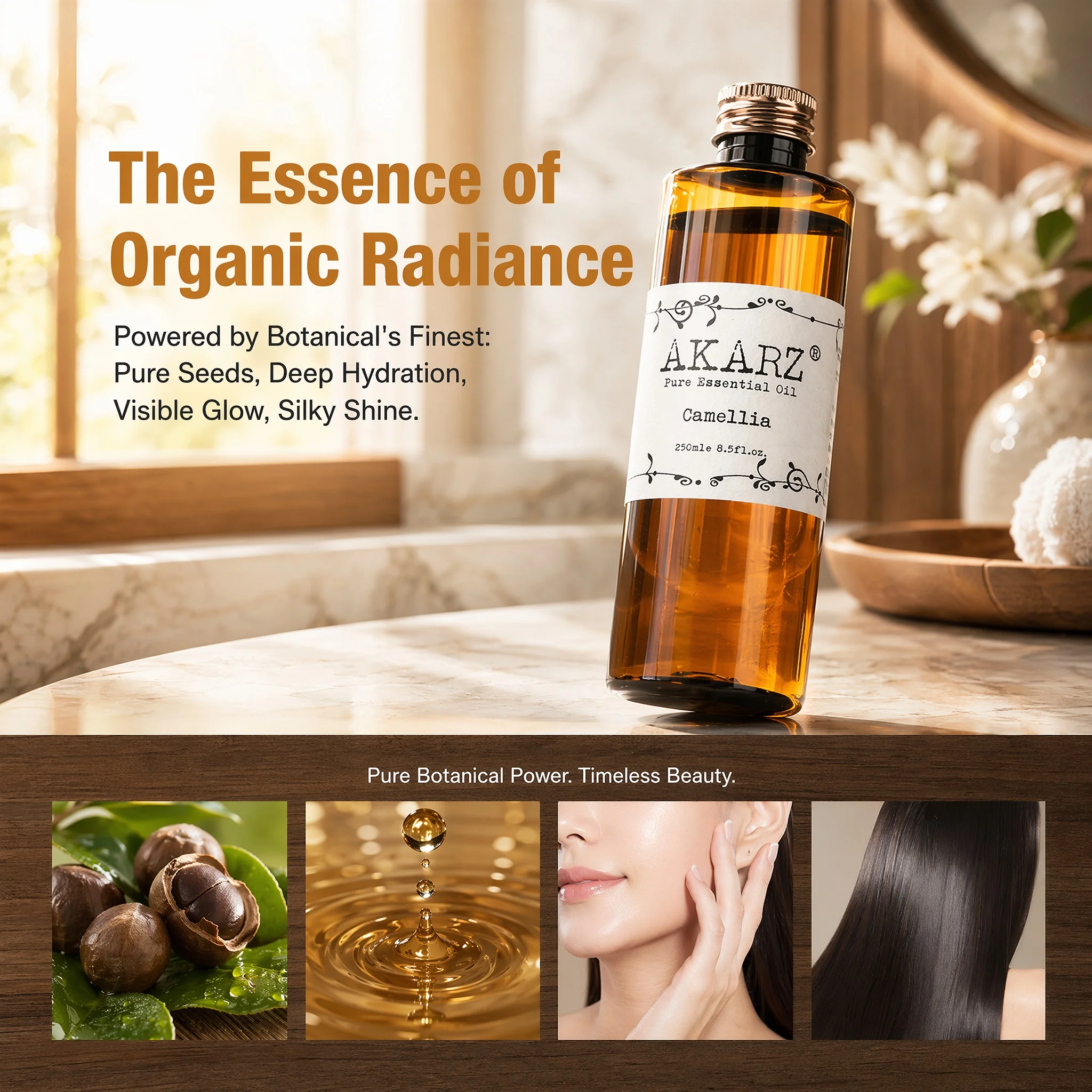 Premium AKARZ DIY Massage Camellia Seeds Oil - Hydrate, Nourish, Revitalize Skin All-Natural Beauty Solution from China 500ml