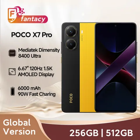 Global Version POCO X7 Pro 5G MTK Dimensity 8400 Ultra 50MP OIS Camera 6000mAh 90W HyperCharge 6.67" 120Hz AMOLED Display