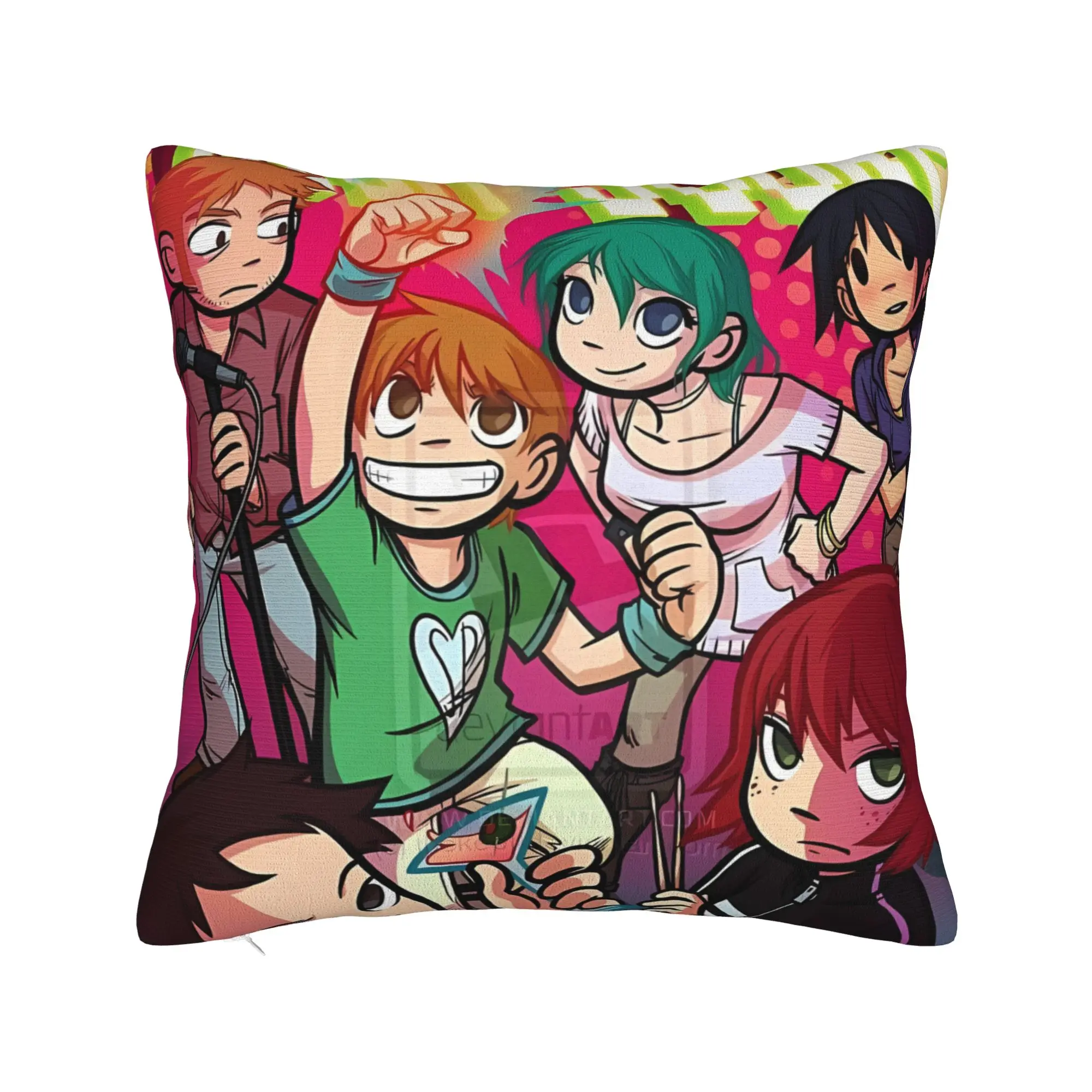 Scott Pilgrim Comic Pillow Case  Custom Pillow Cover Cute Funny Pillowcases For Sofa Home Decor