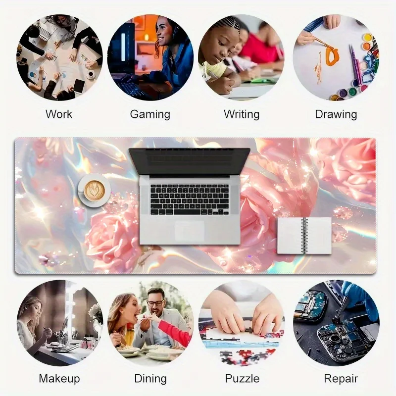 لوحة ماوس للألعاب، لوحة ماوس كبيرة جدًا، لوحة ماوس مضادة للانزلاق مناسبة للمنزل والمكتب، لوحة ماوس كبيرة للألعاب الرياضية الإلكترونية، Du #4